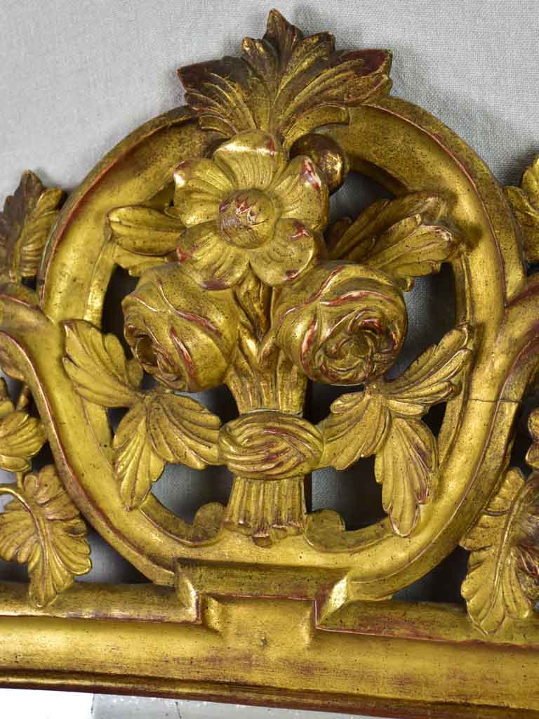 Provençal mirror decorated with grape vines and roses. 1940s. 26½" x 41"