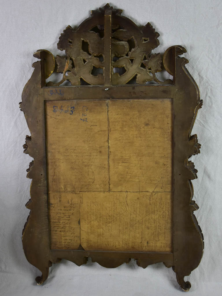 Provençal mirror decorated with grape vines and roses. 1940s. 26½" x 41"