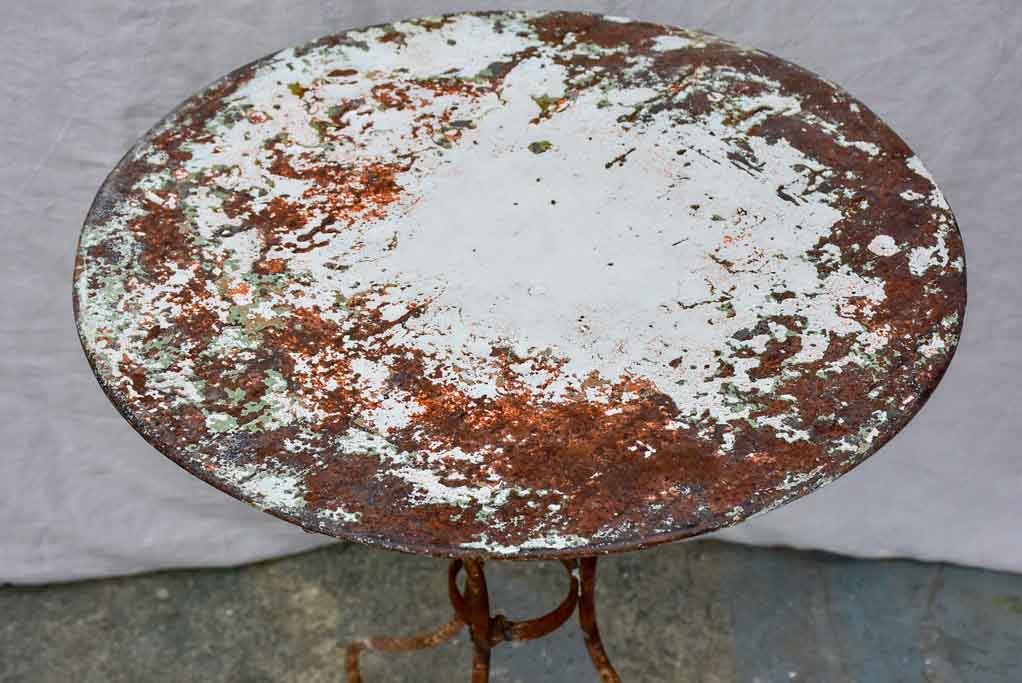 Petite antique French garden table - round