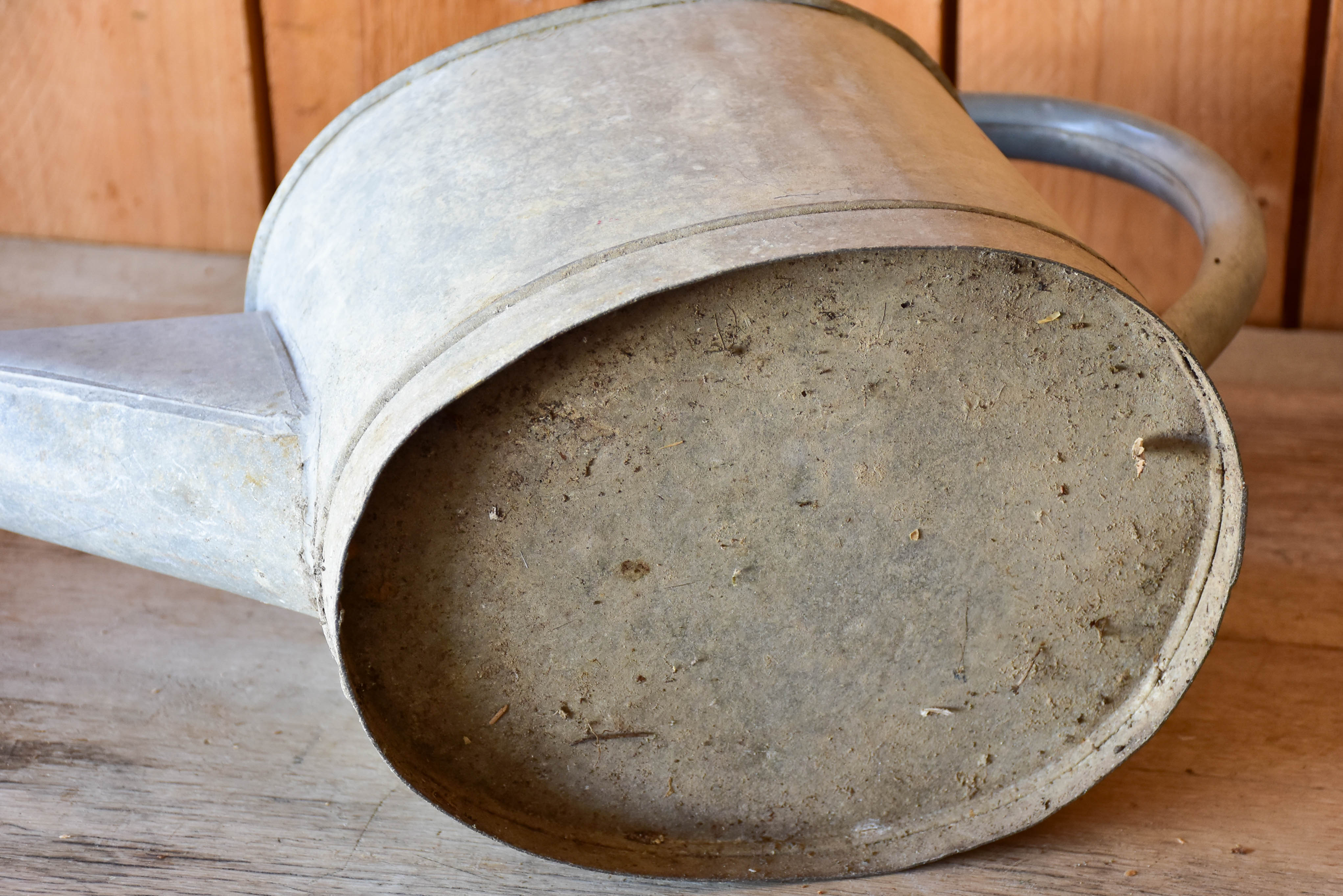 Antique French watering can with large rose head