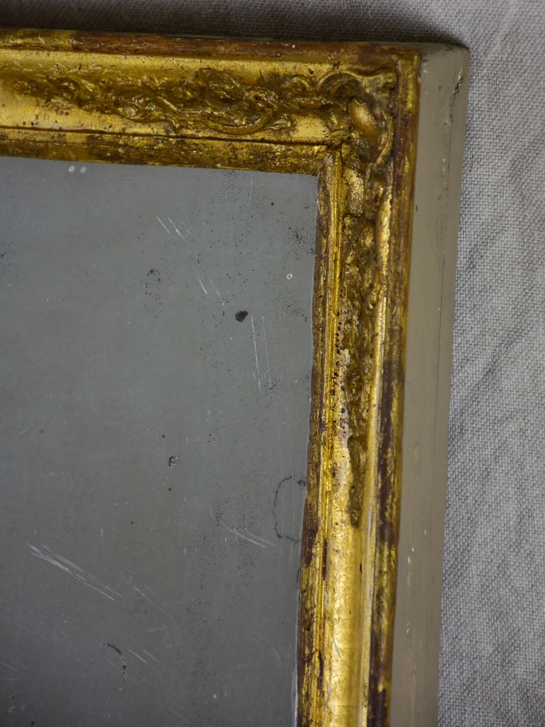 Late 18th-century rectangular French mirror with two mirror panes 52¾" x 18½"