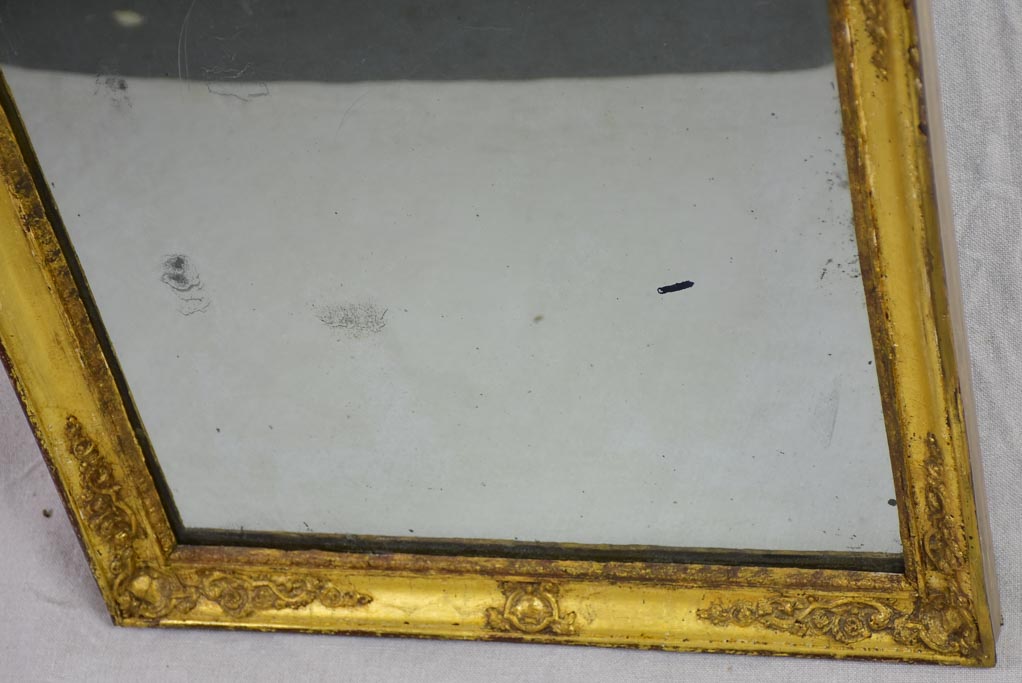 Late 18th-century rectangular French mirror with two mirror panes 52¾" x 18½"