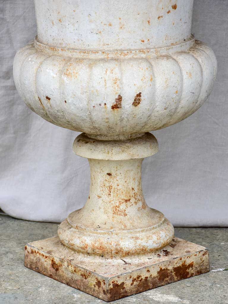 Extra large antique French cast iron Medici urn 31½"