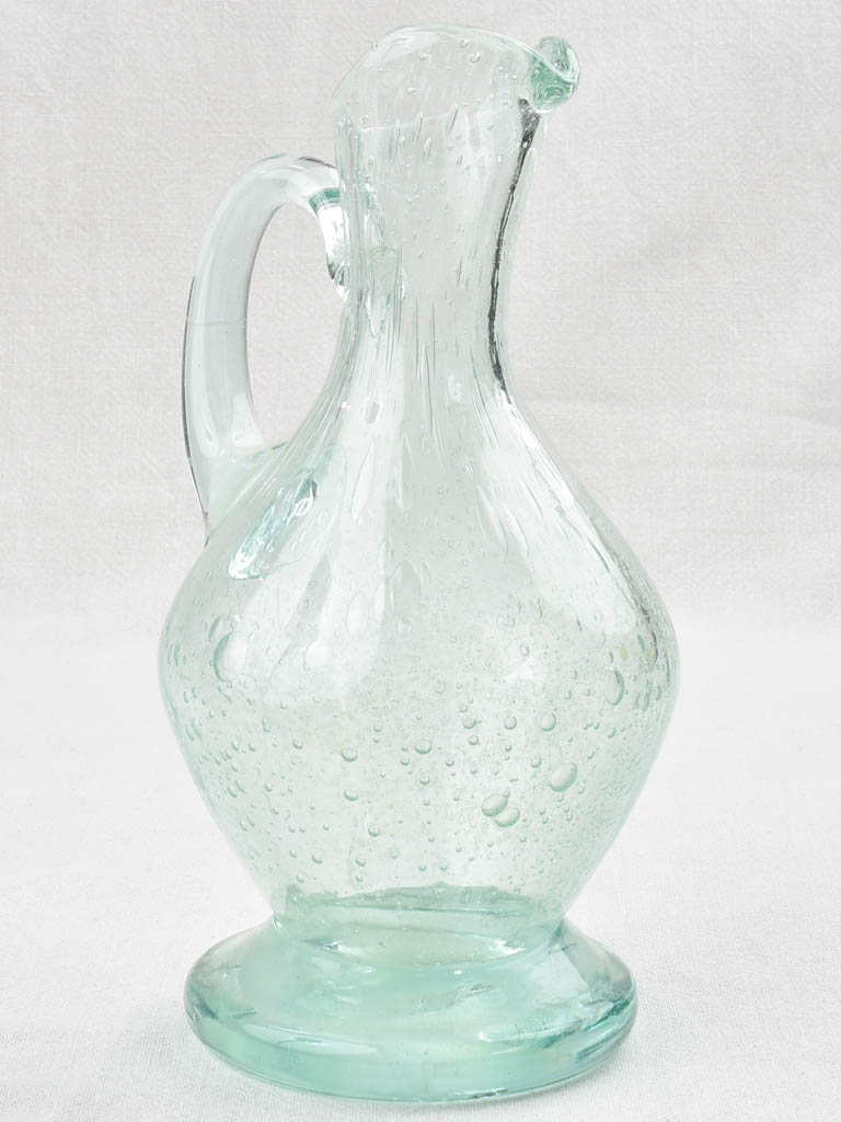 Vintage blown glass pitcher from Biot 12¼"