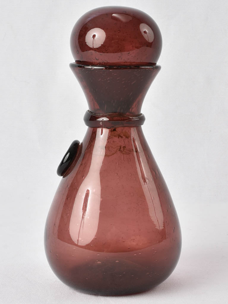 Vibrant Purple Biot Glass Carafe