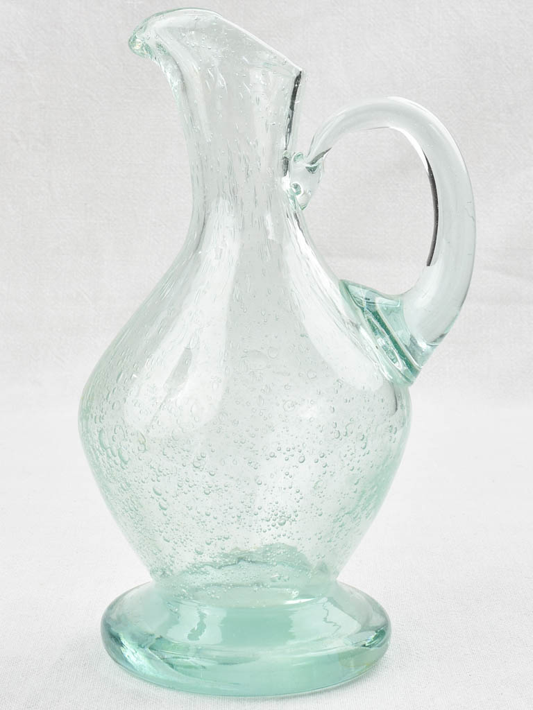 Vintage blown glass pitcher from Biot 12¼"