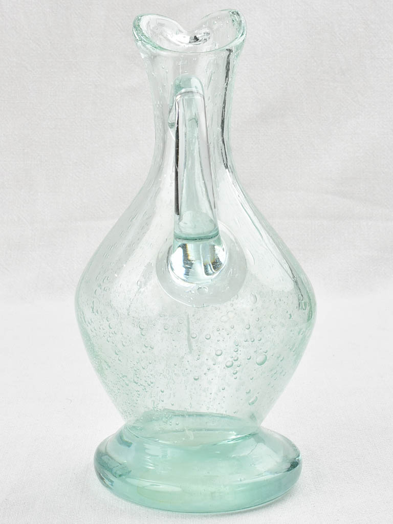 Vintage blown glass pitcher from Biot 12¼"