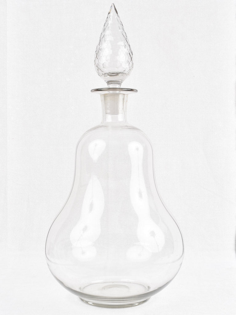 19th century tall glass demijohn with top 28¼"