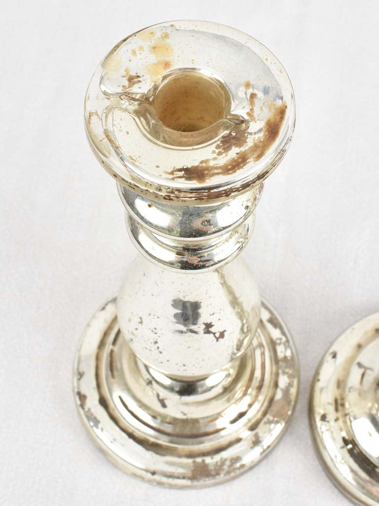 Classic nineteenth-century mirrored candlesticks