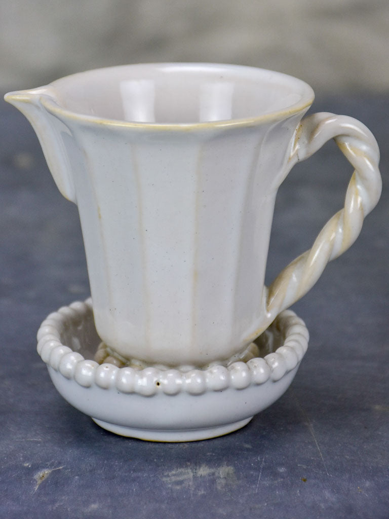 Set of vintage coffee cups and saucers Pont-aux-Choux