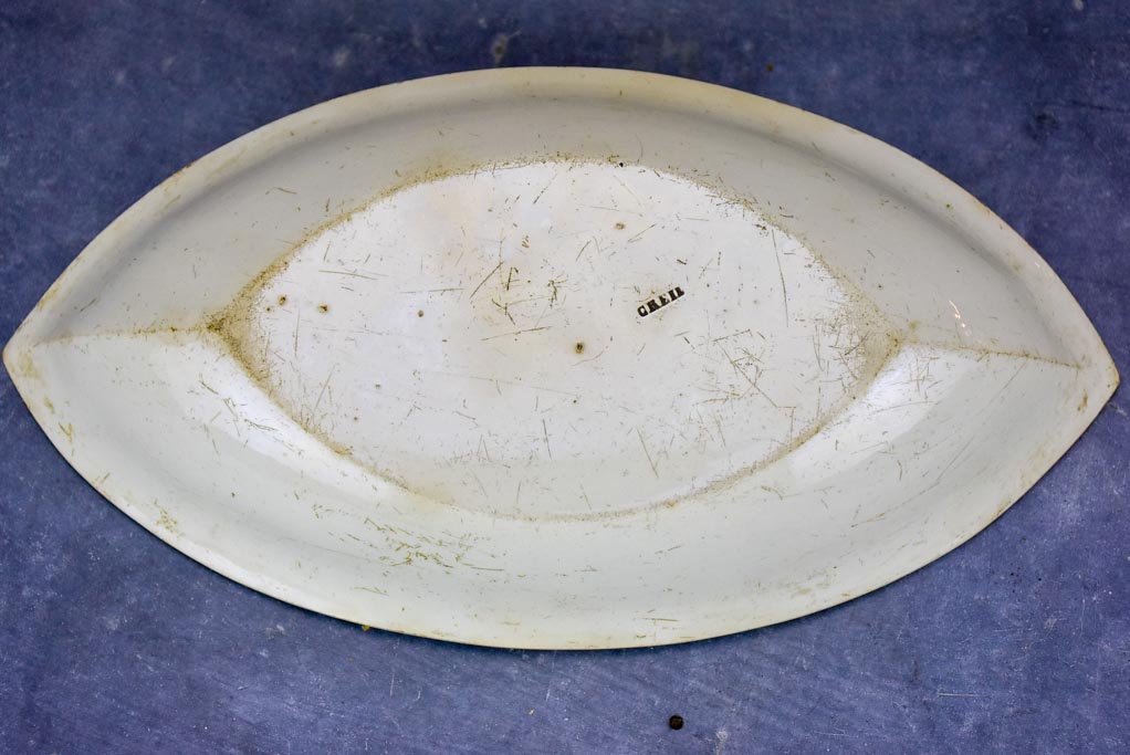 18th Century Creil presentation dish - boat shaped