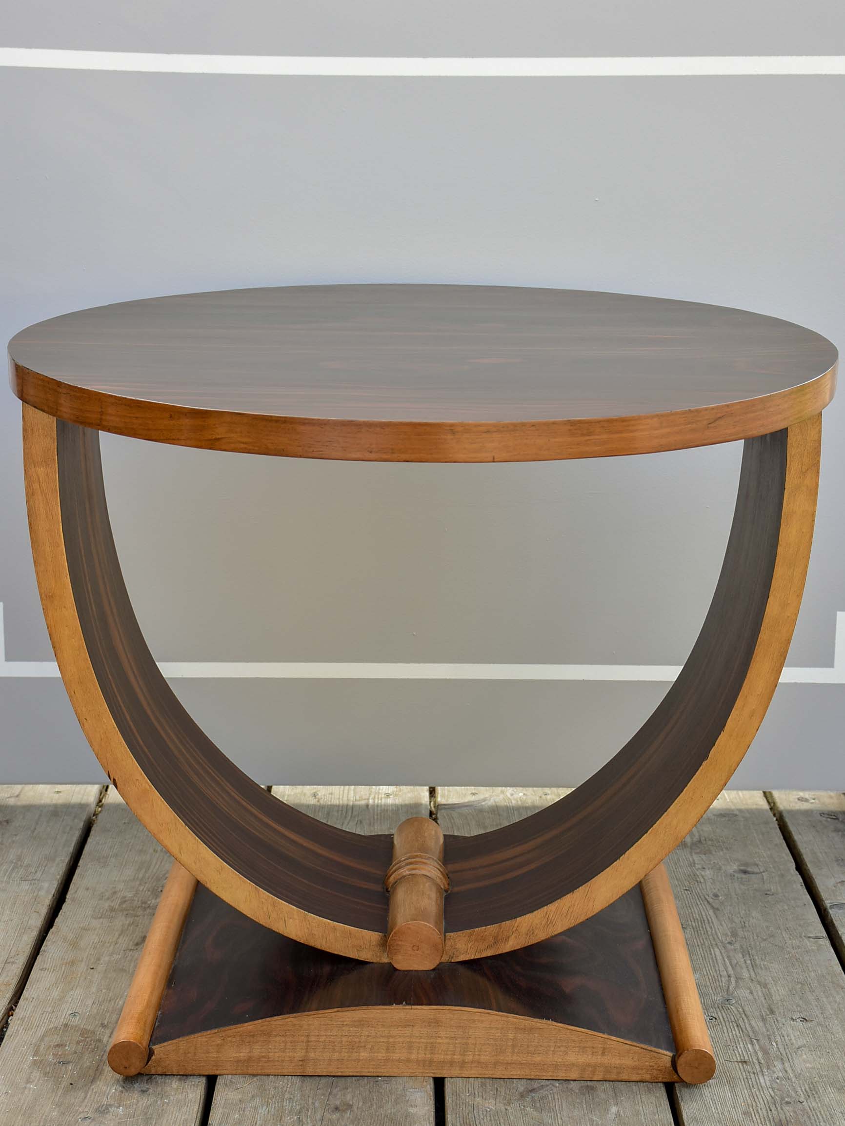 French Art Deco round table - Macassar ebony