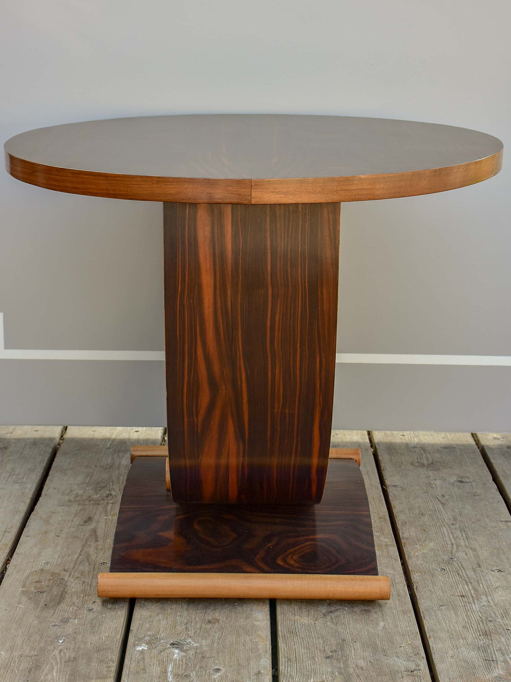 French Art Deco round table - Macassar ebony