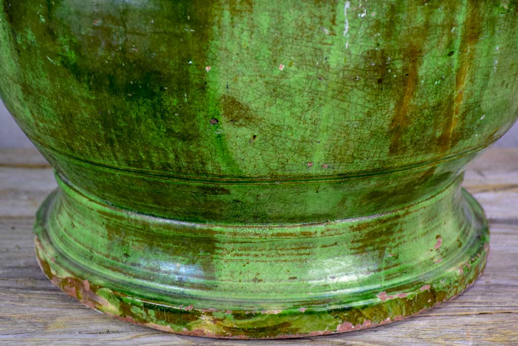 19th Century Anduze olive jar with green glaze 24¾"