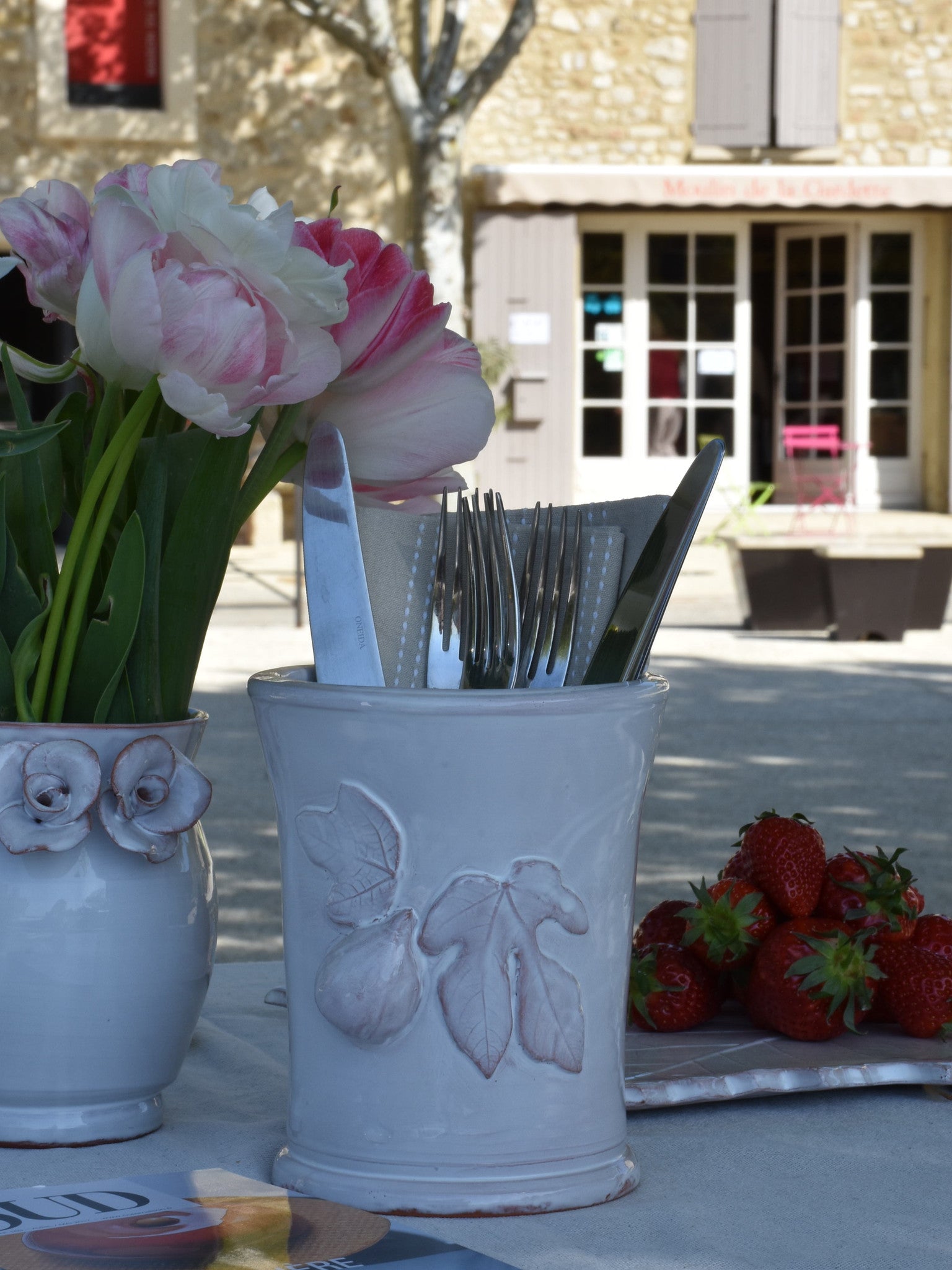 Handmade Ceramic Artisanal Utensil Pot