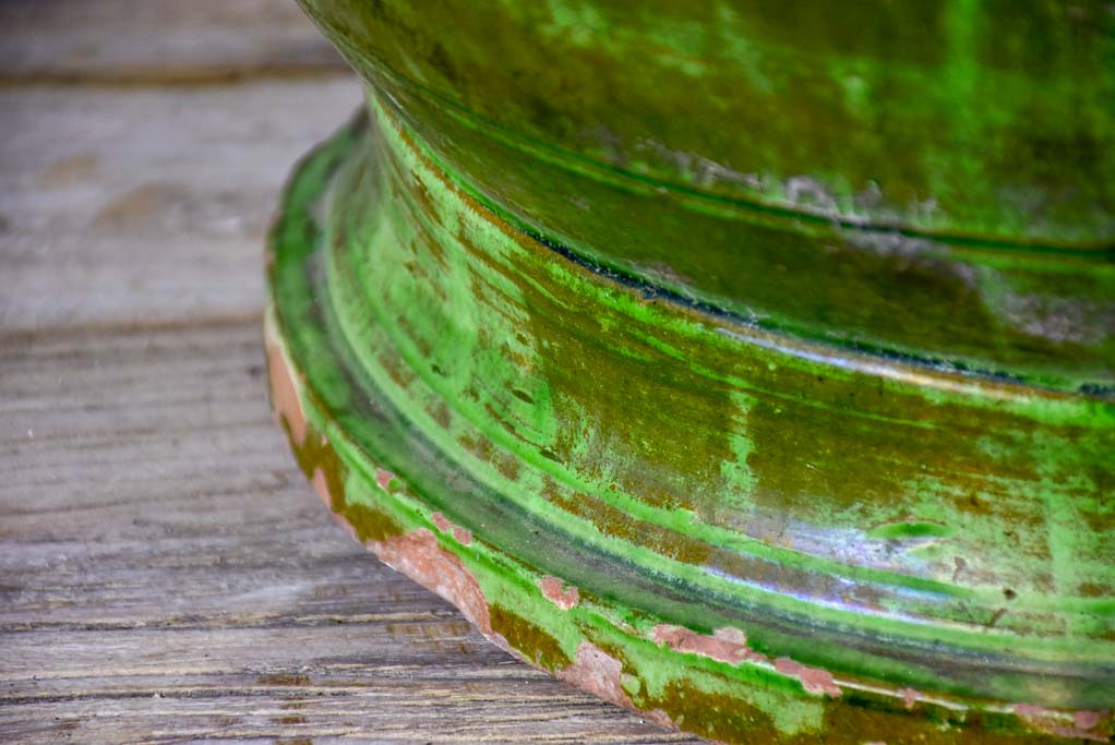 19th Century Anduze olive jar with green glaze 24¾"