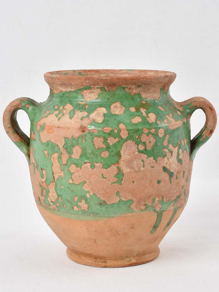 19th century small confit pot - green