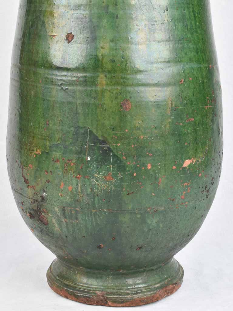 19th century olive jar from Tournac - green 30¾"