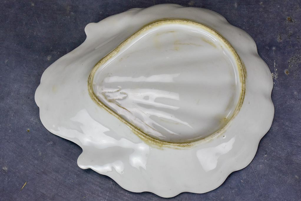 Pair of antique French shell plates