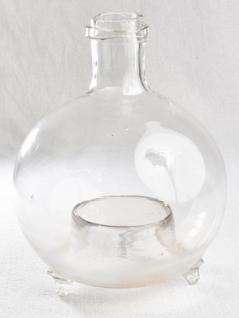 Wasp trap, blown glass, 19th-century, 8¾"