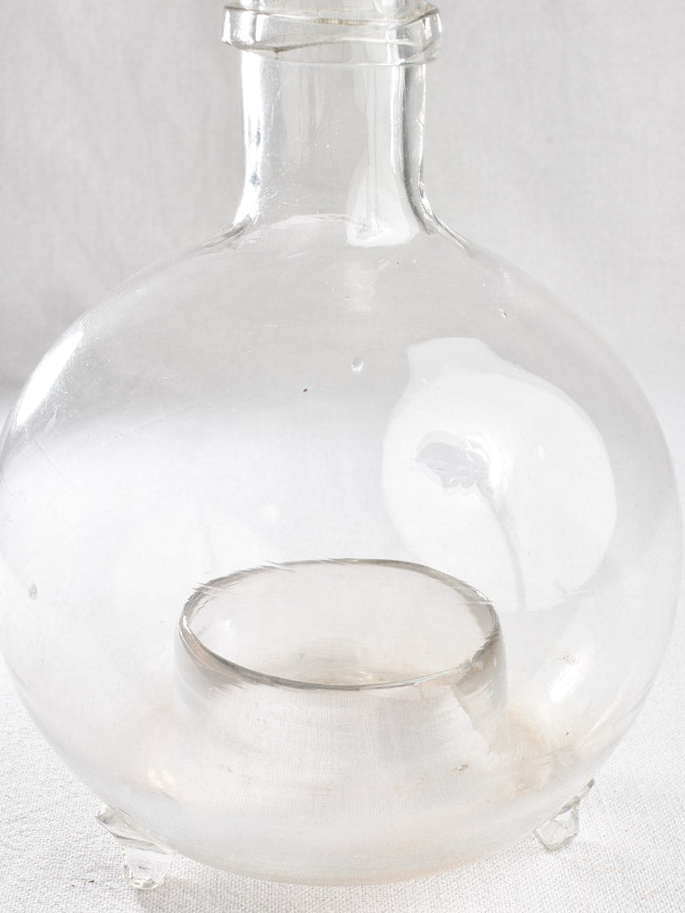 Wasp trap, blown glass, 19th-century, 8¾"