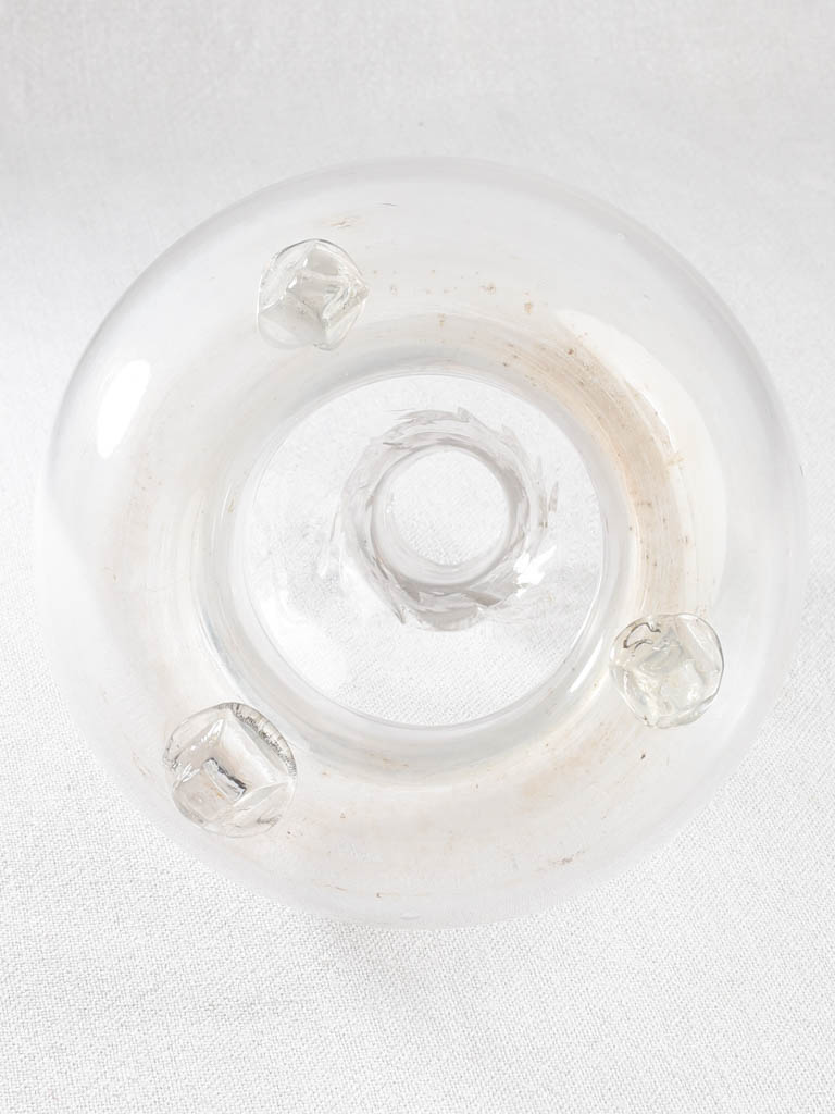 Wasp trap, blown glass, 19th-century, 8¾"