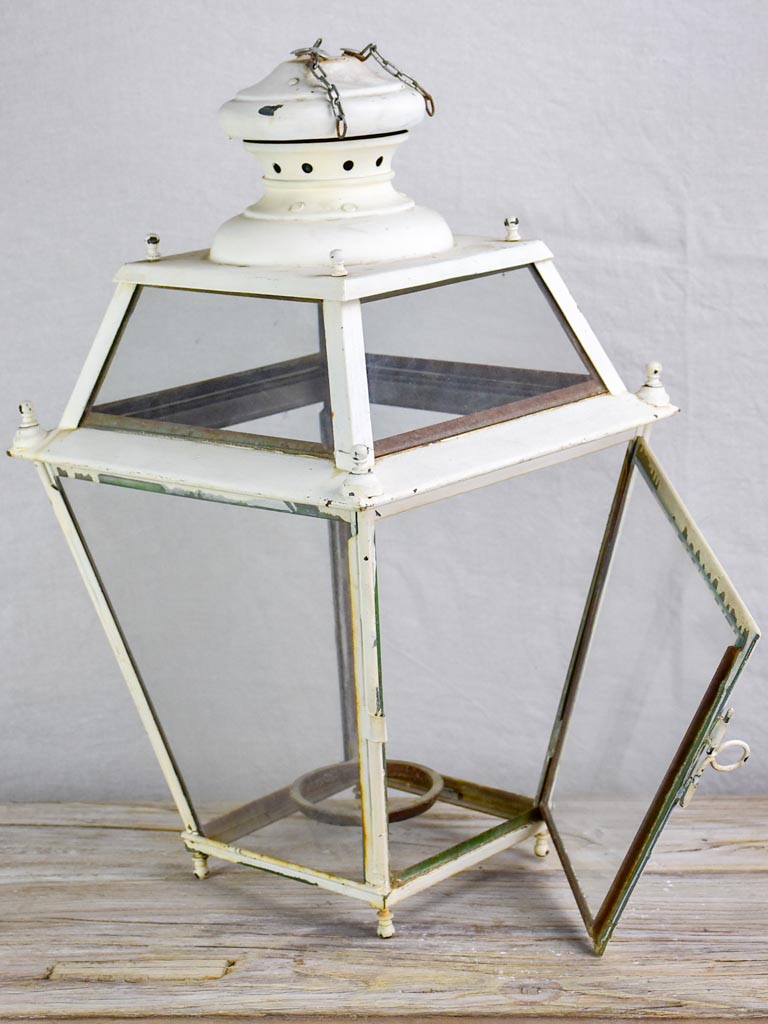 Large 19th Century French lantern - white 22¾"