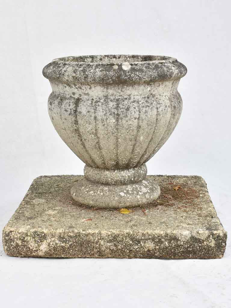 Antique reconstituted stone planters set