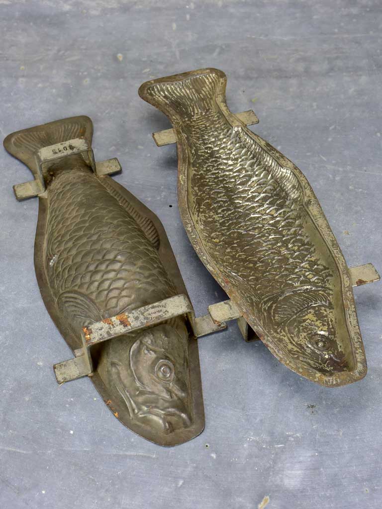 Vintage French chocolate mold - fish