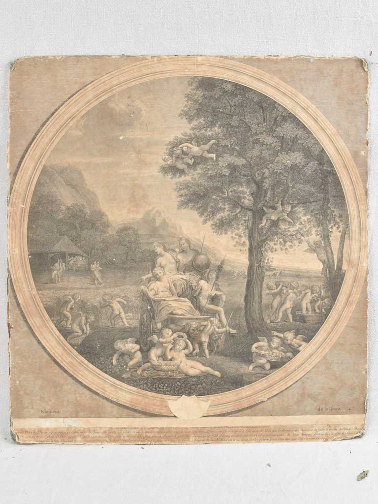 Collection of 4 Étienne Baudet engravings 24½" x 22¾"