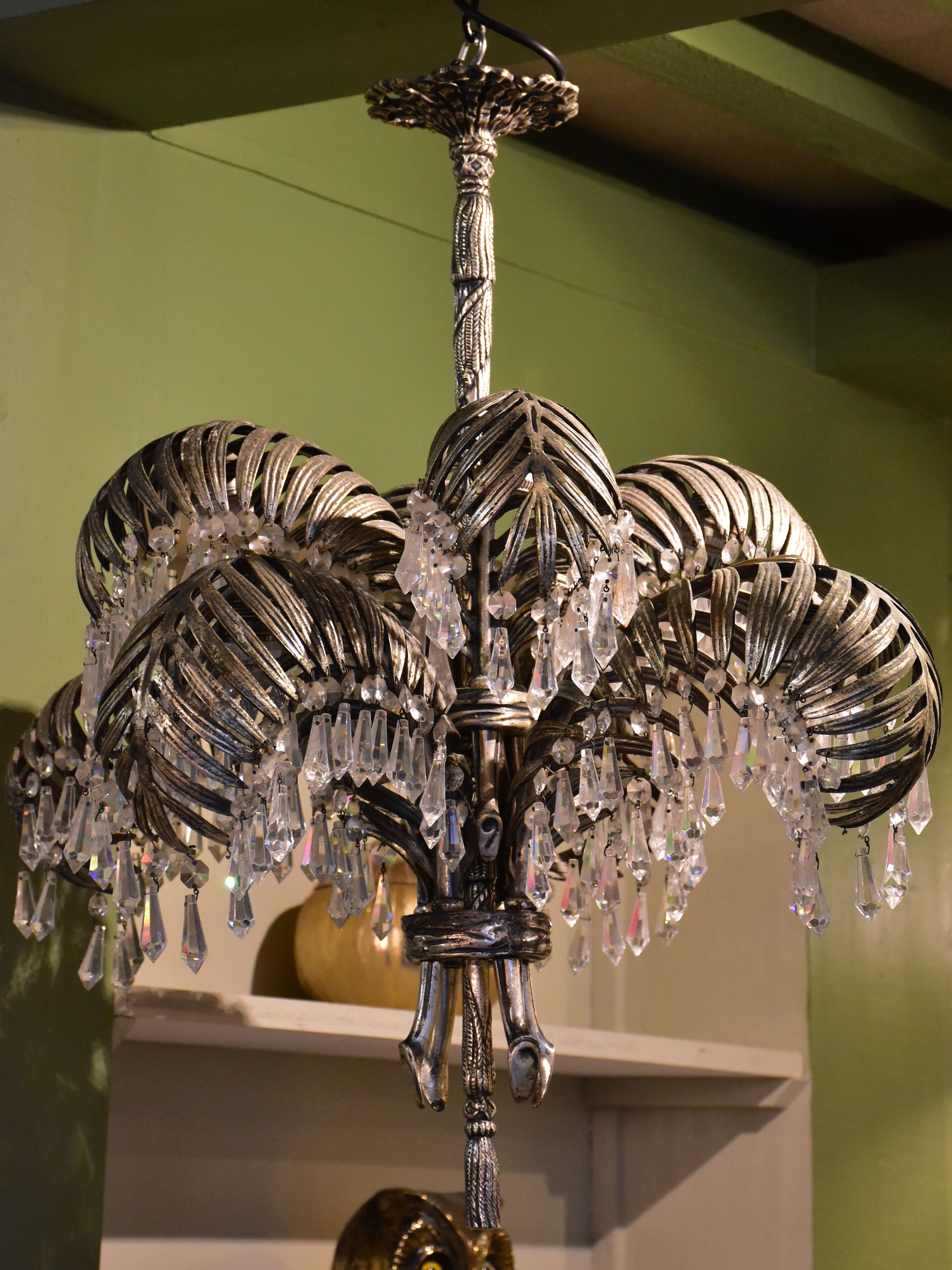 Joseph Hoffmann palm chandelier - silver