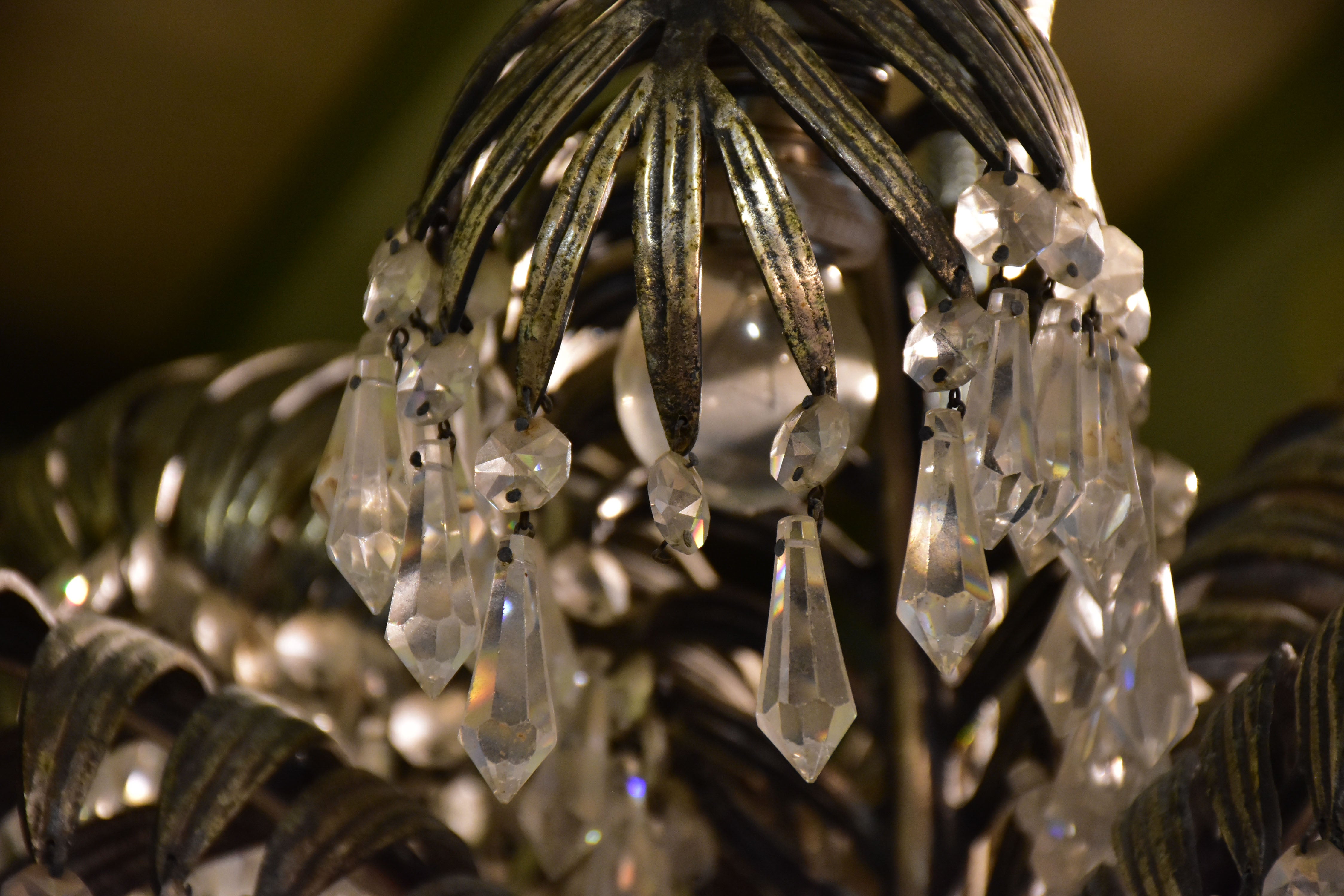 Joseph Hoffmann palm chandelier - silver