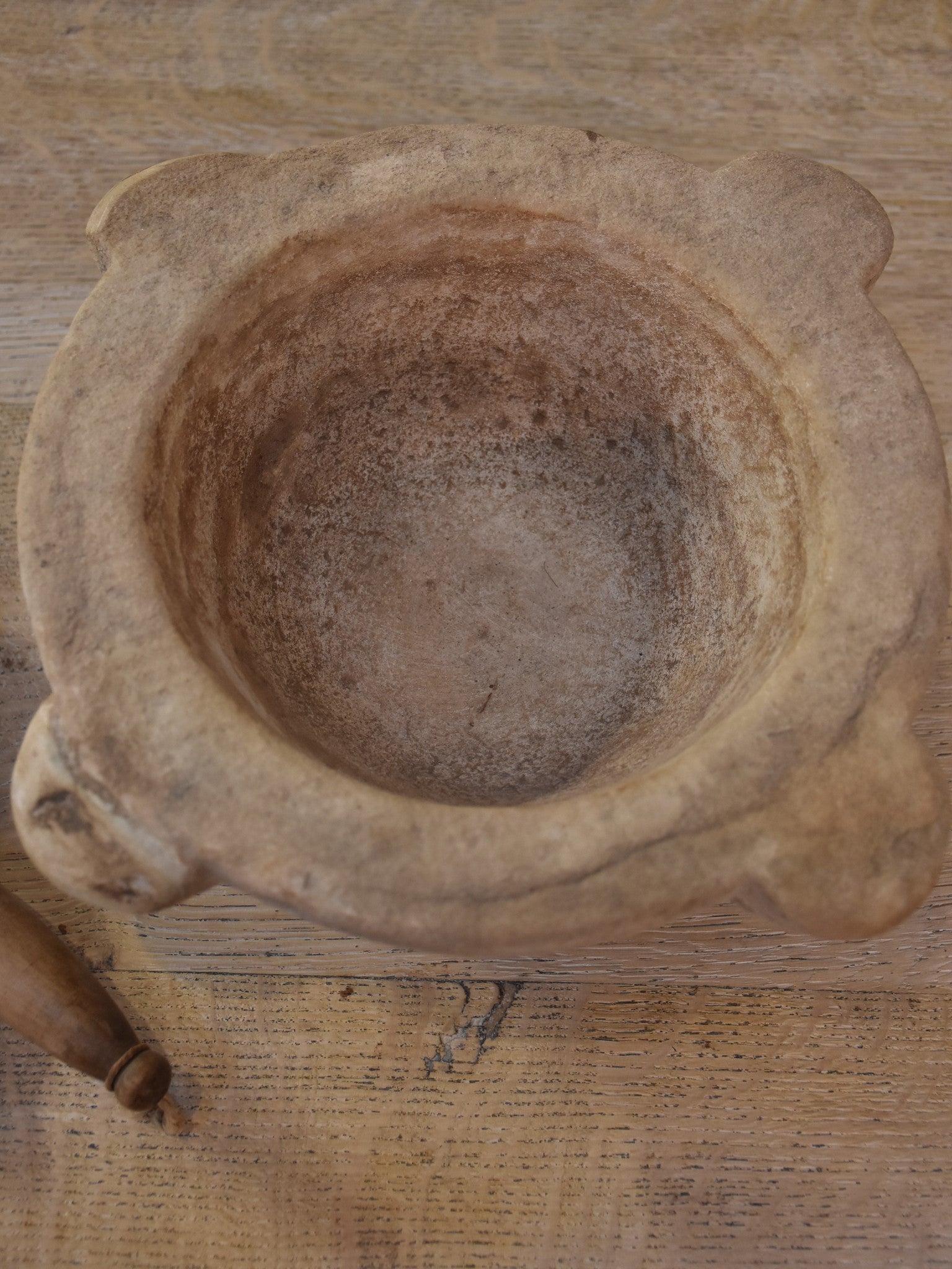 19th century French marble mortar and pestle