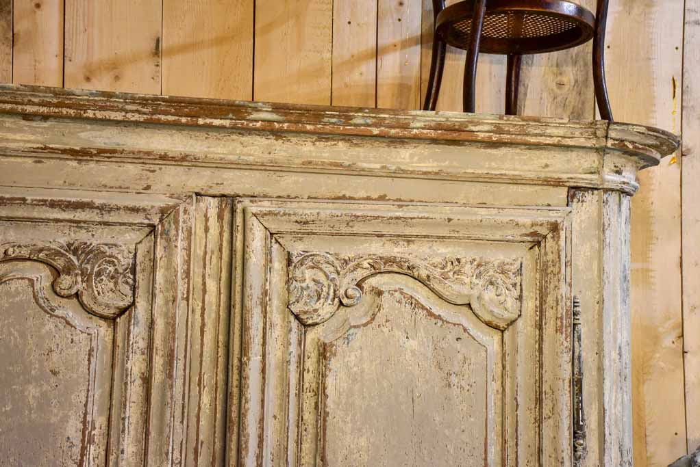 18th Century French armoire with patina finish