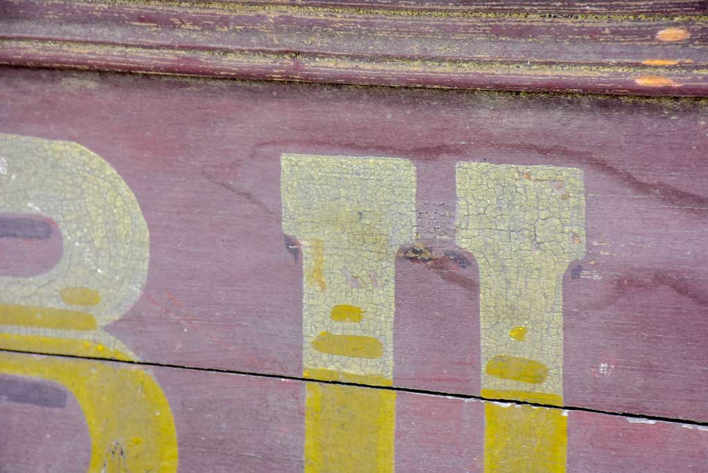 Large 19th Century wooden French sign from a locksmith 5'