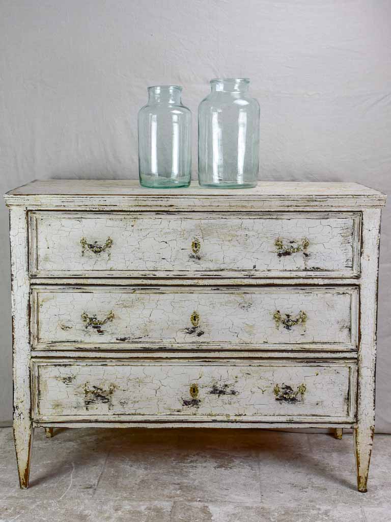 19th Century three door commode with crackled paint finish 43¾"