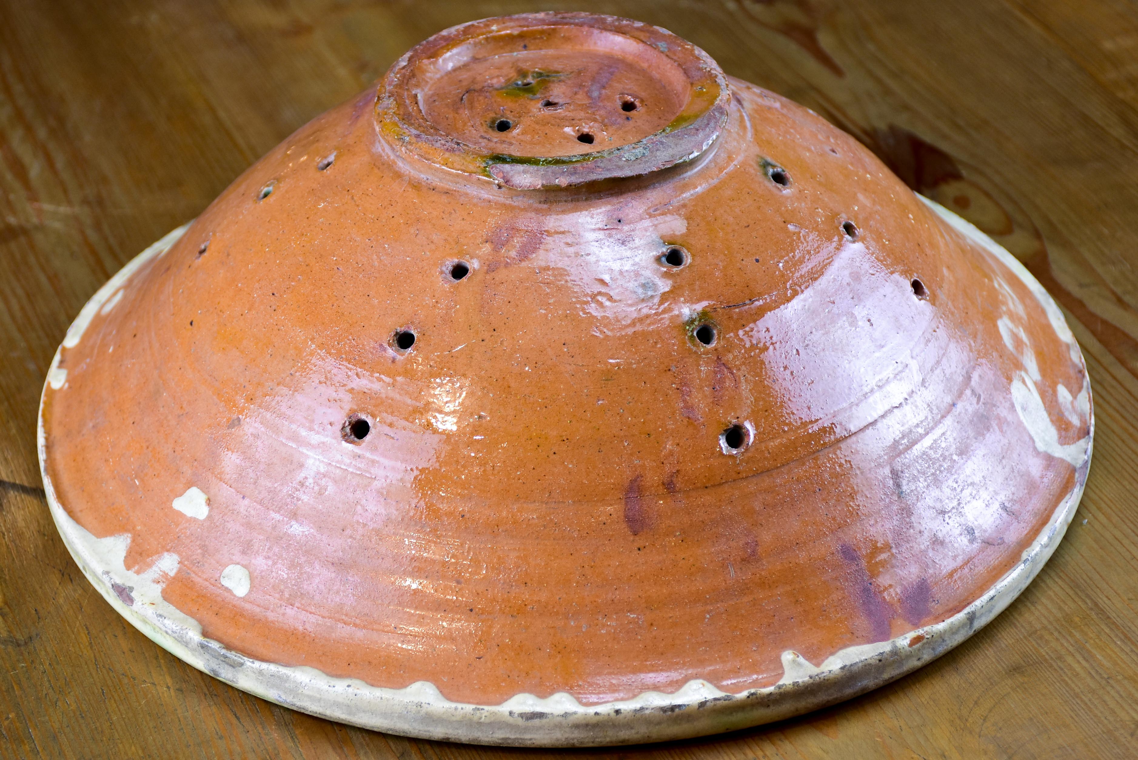 Antique fruit bowl with drainage holes