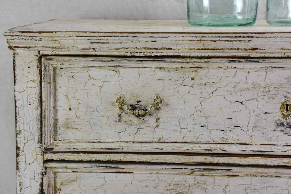 19th Century three door commode with crackled paint finish 43¾"