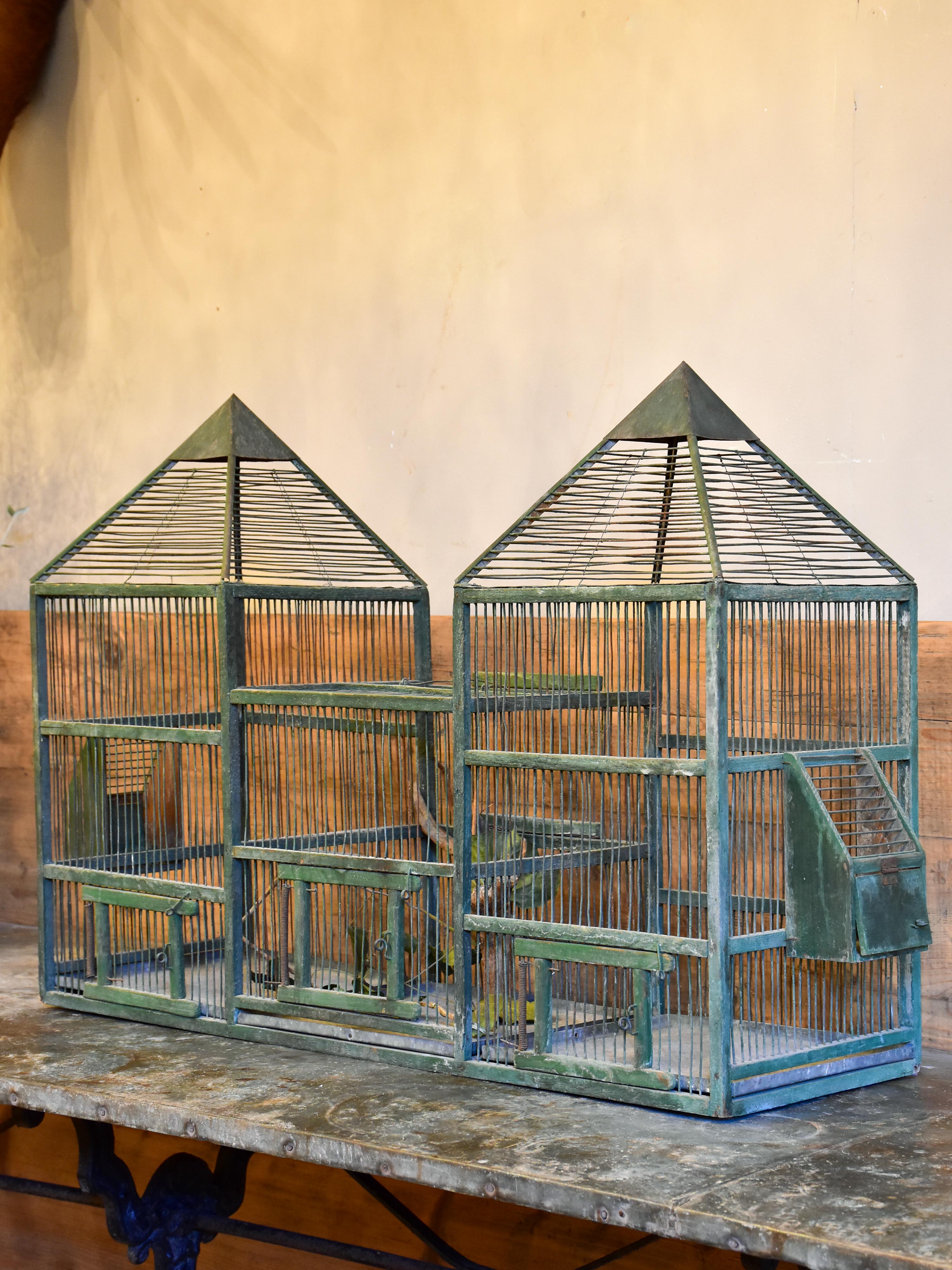 Large architectural antique French birdcage