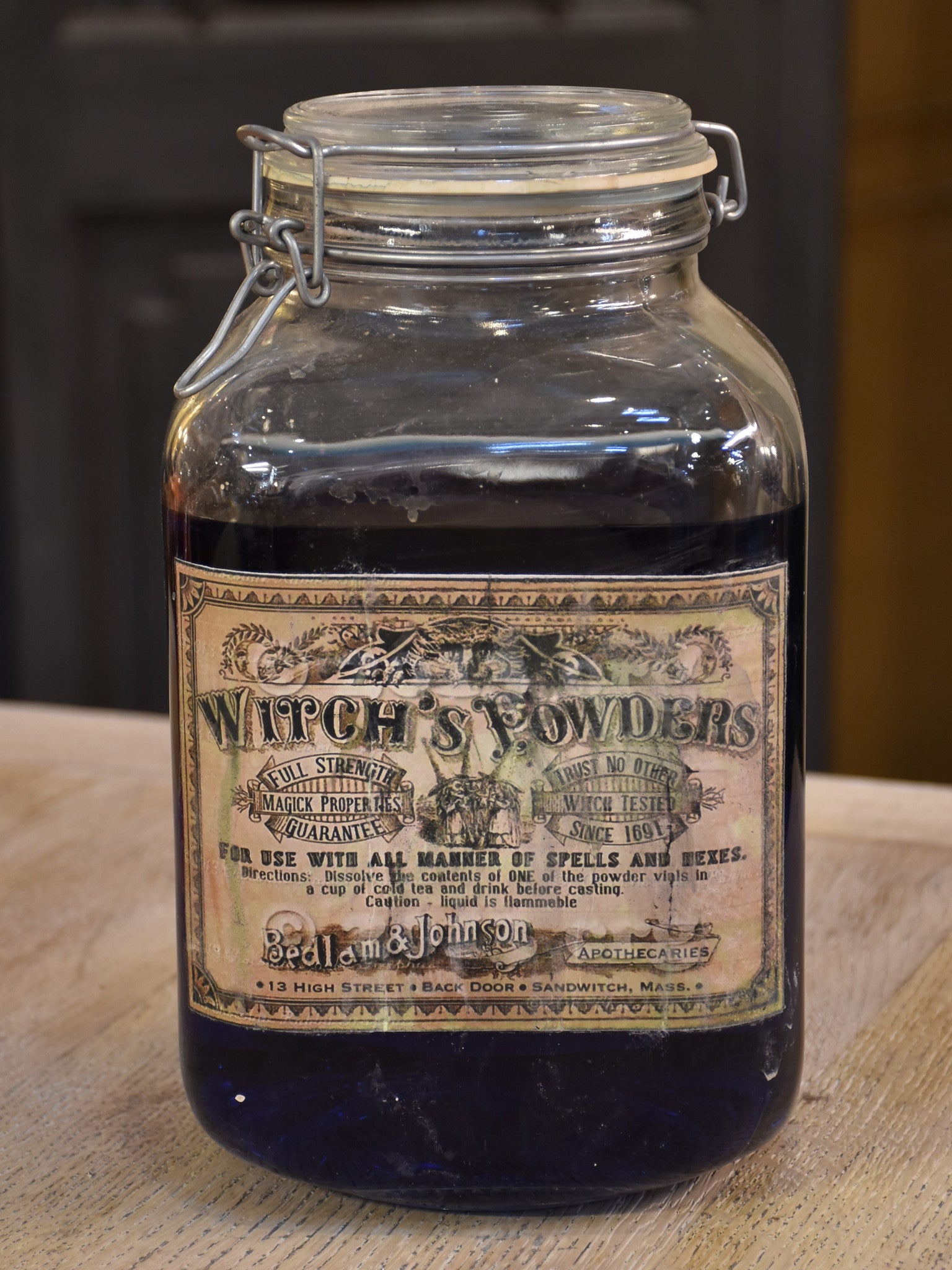 French apothecary glass bottles – arsenic and potion