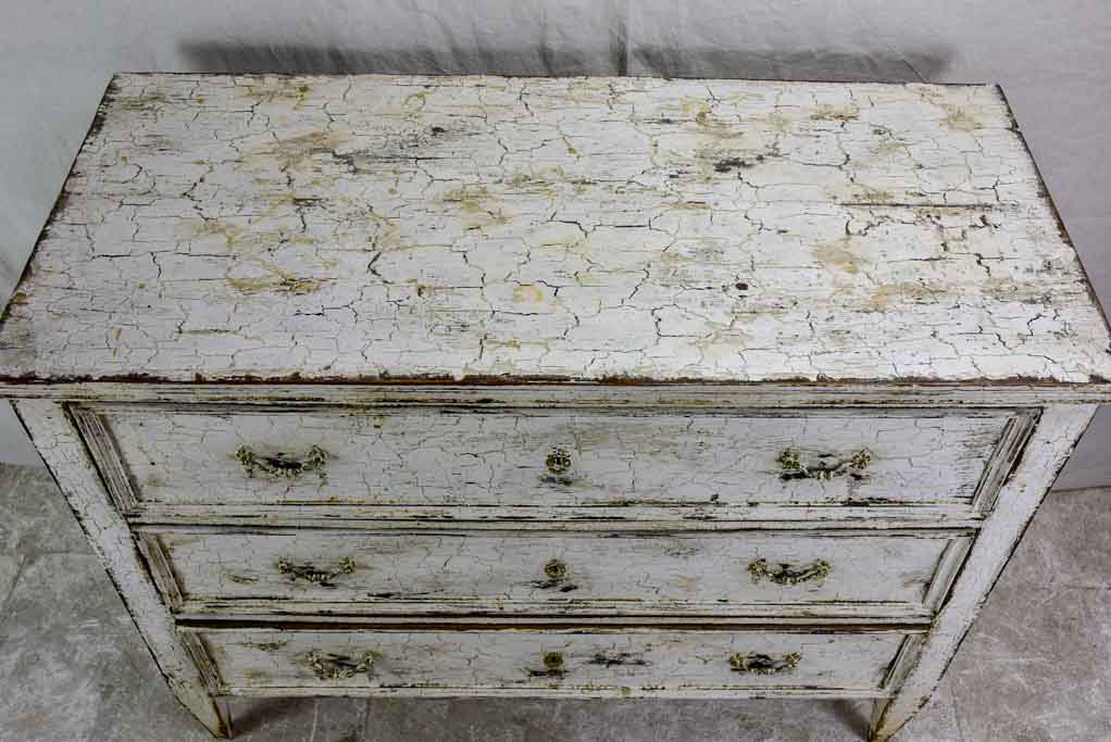 19th Century three door commode with crackled paint finish 43¾"