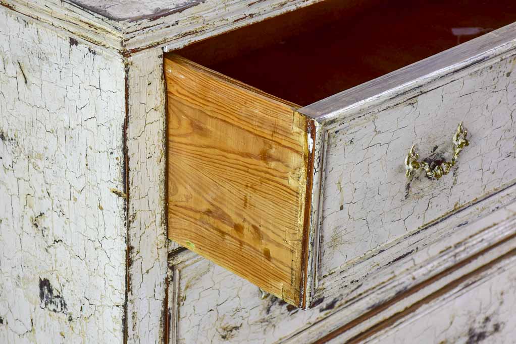 19th Century three door commode with crackled paint finish 43¾"