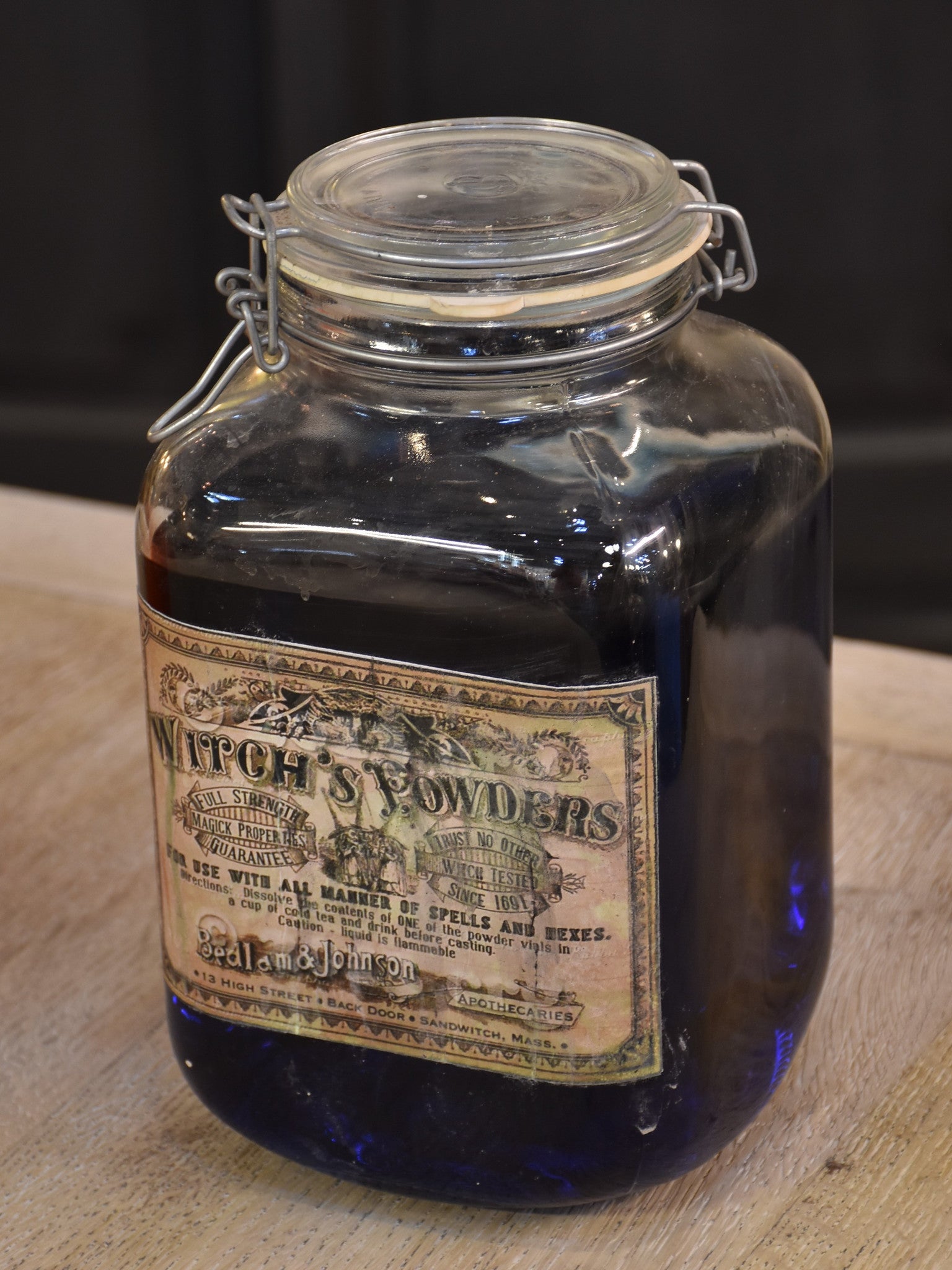 French apothecary glass bottles – arsenic and potion