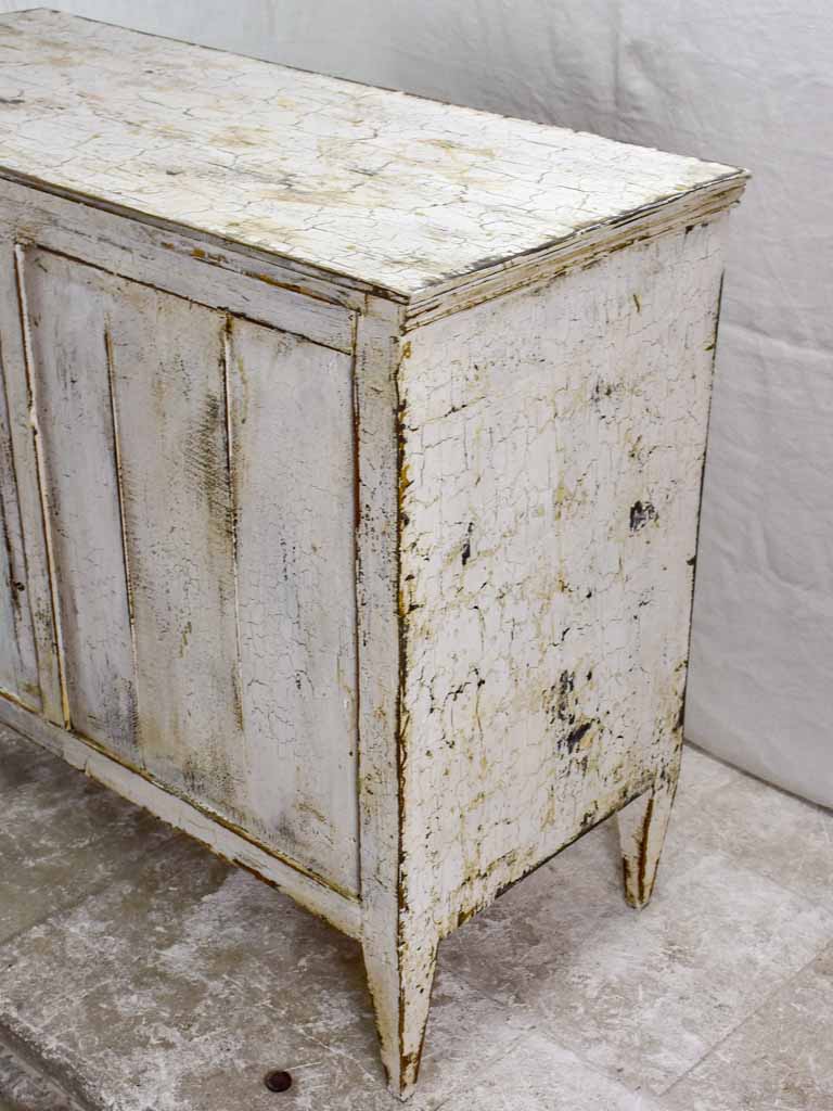 19th Century three door commode with crackled paint finish 43¾"