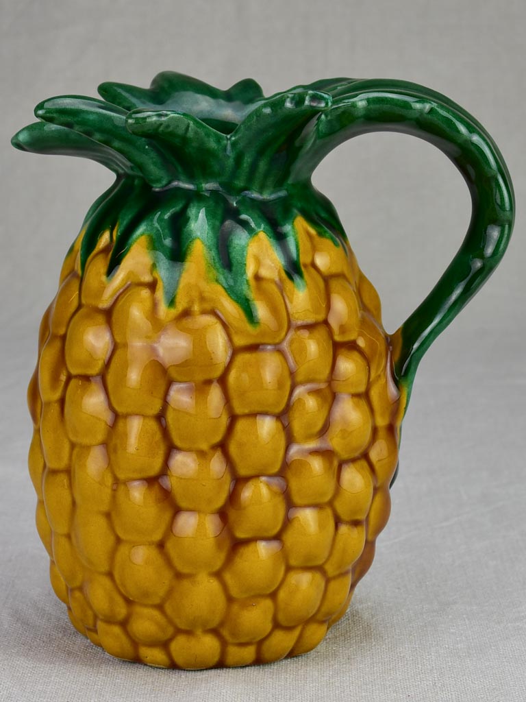 Mid century Pineapple pitcher signed Vallauris 8¼"