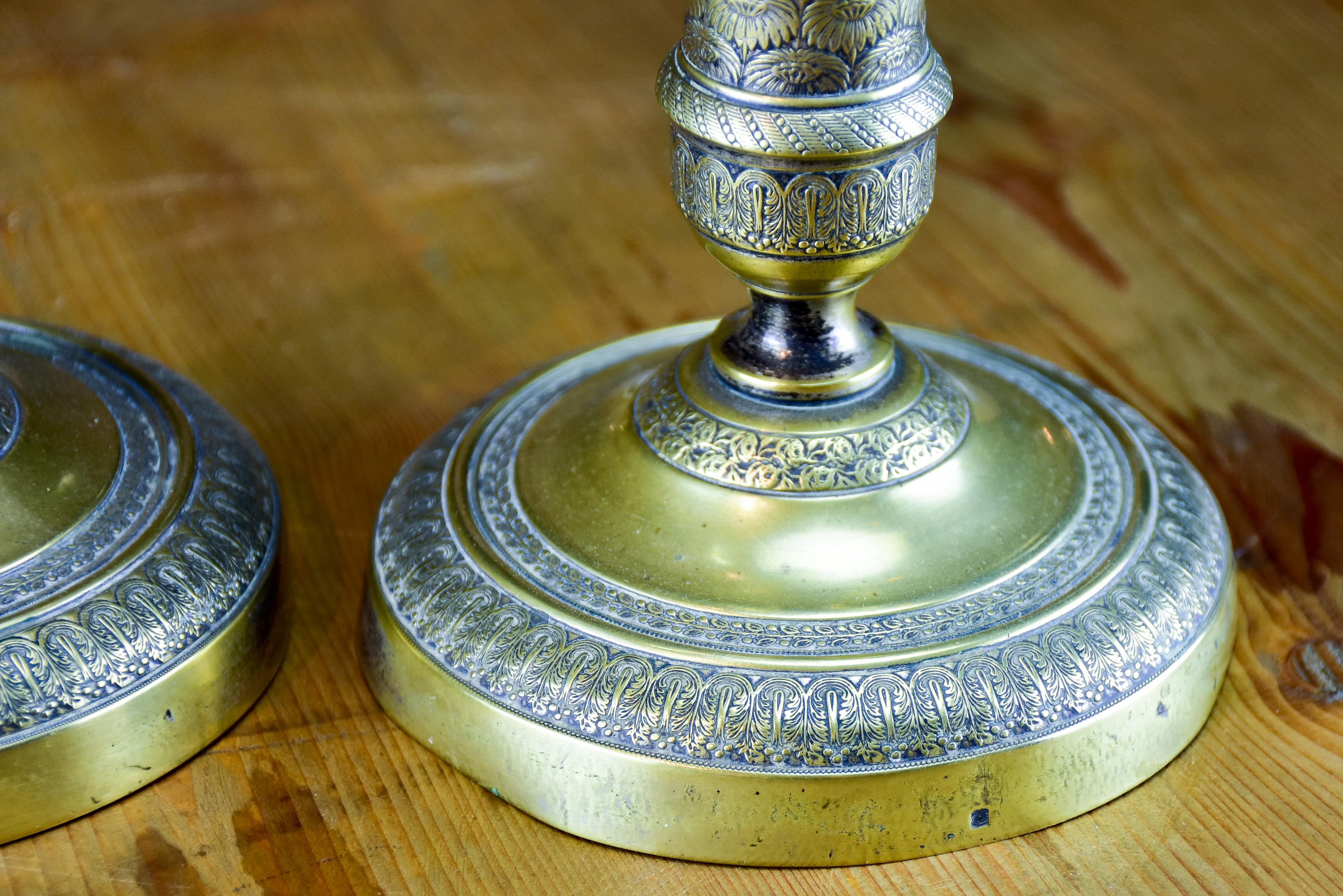 Pair of classic antique French candlesticks