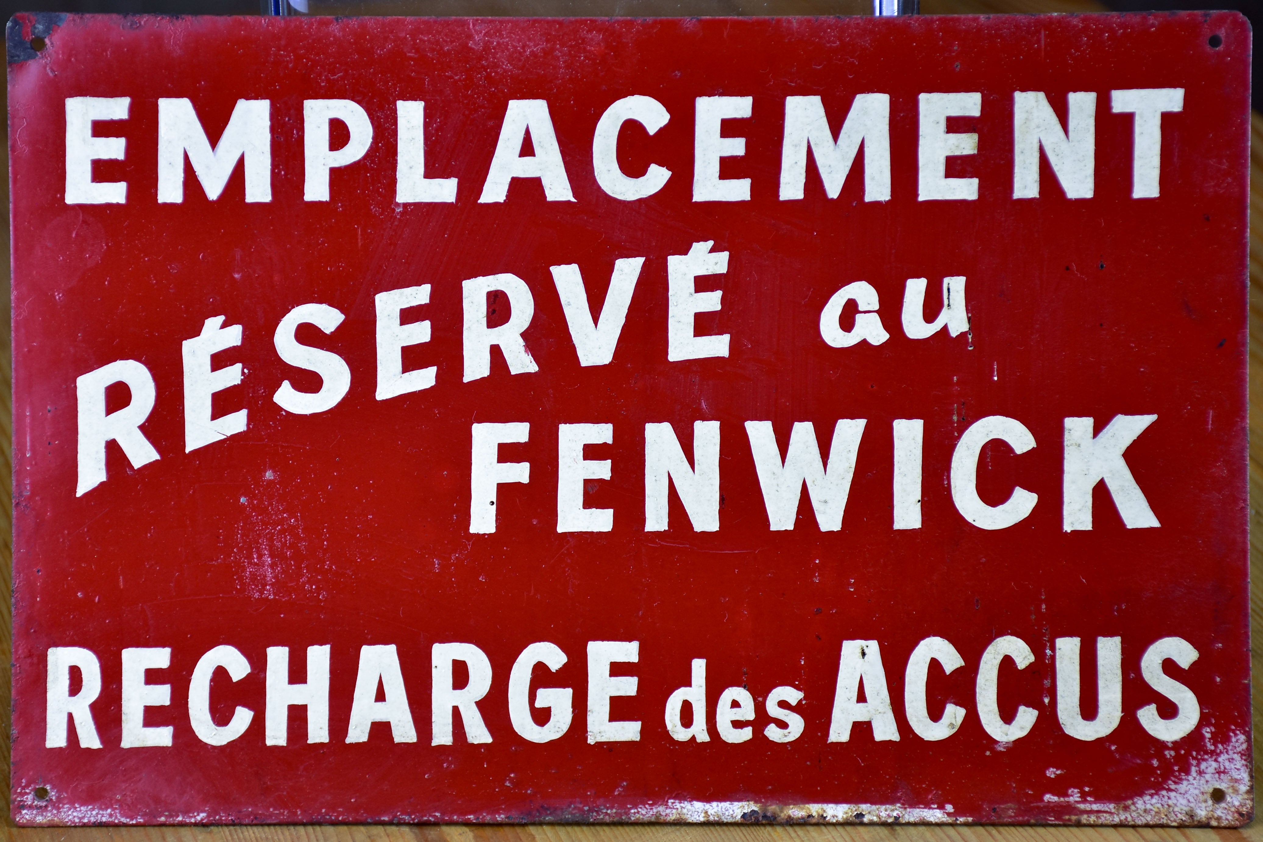 Vintage French metal sign