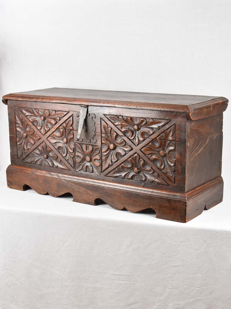 Oak chest, late-19th-century, French 45¾"