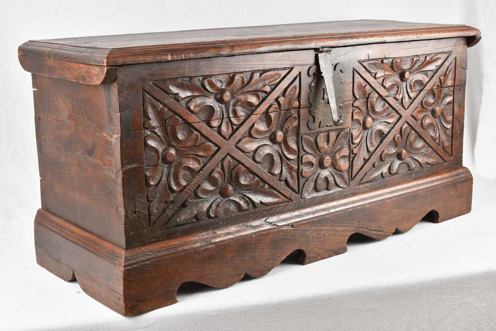 Oak chest, late-19th-century, French 45¾"