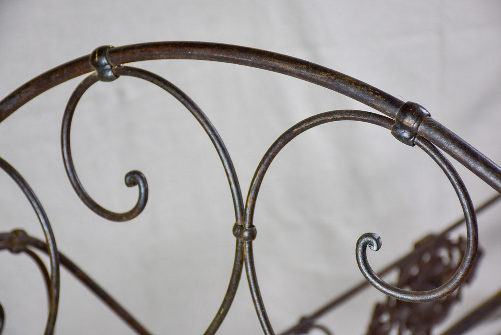 Antique French wrought iron folding bed 75½" x  33½"